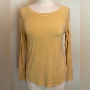 American Eagle Soft & Sexy Slub Yellow SZ S Soft Girl Effortless Boho Casual Top